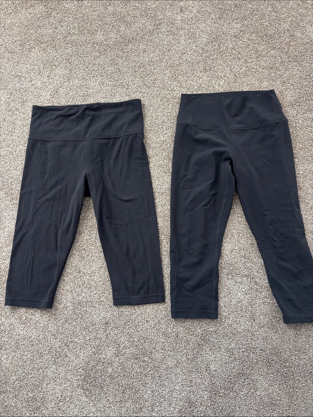 Athleta Black High-Waist Capri Leggings Duo Women’s
